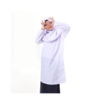 Baju Kurung Putih Cotton - Image 2