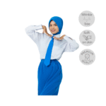 Medium Blue Tudung (Dua Lapis)