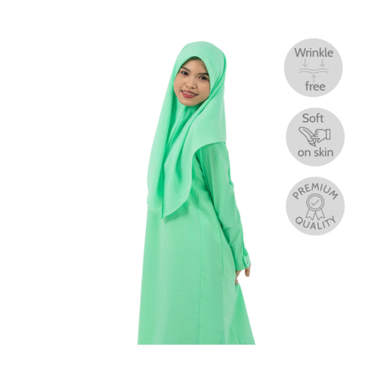Light Green Tudung (Dua Lapis)