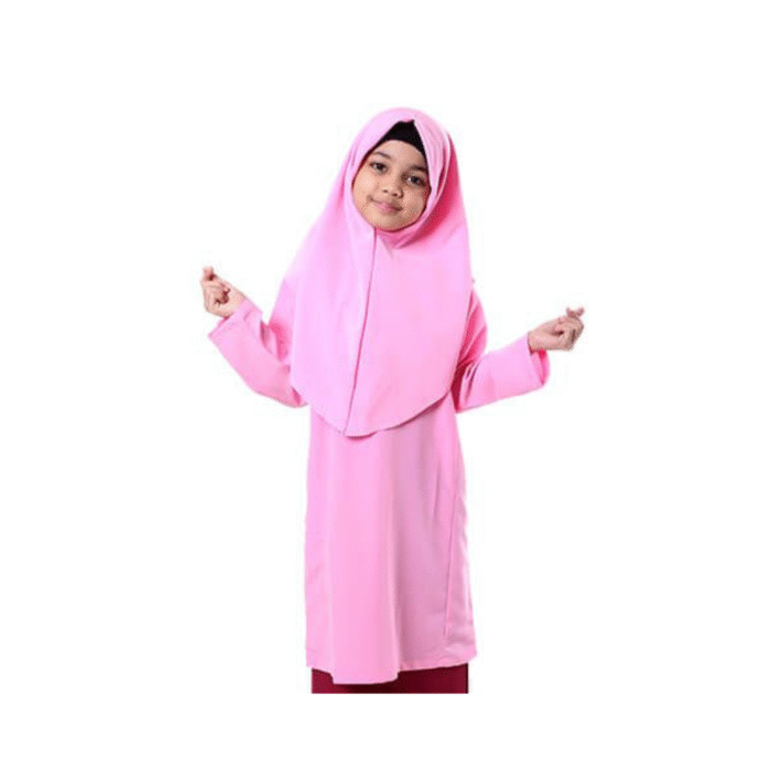 Cotton Pink Baju Kurung - Image 3