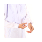 Cotton White Baju Kurung Lengan Cekak - Image 2