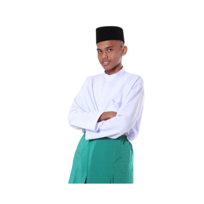 Set Baju Melayu Putih Koshibo (Cekak Musang) - Image 2
