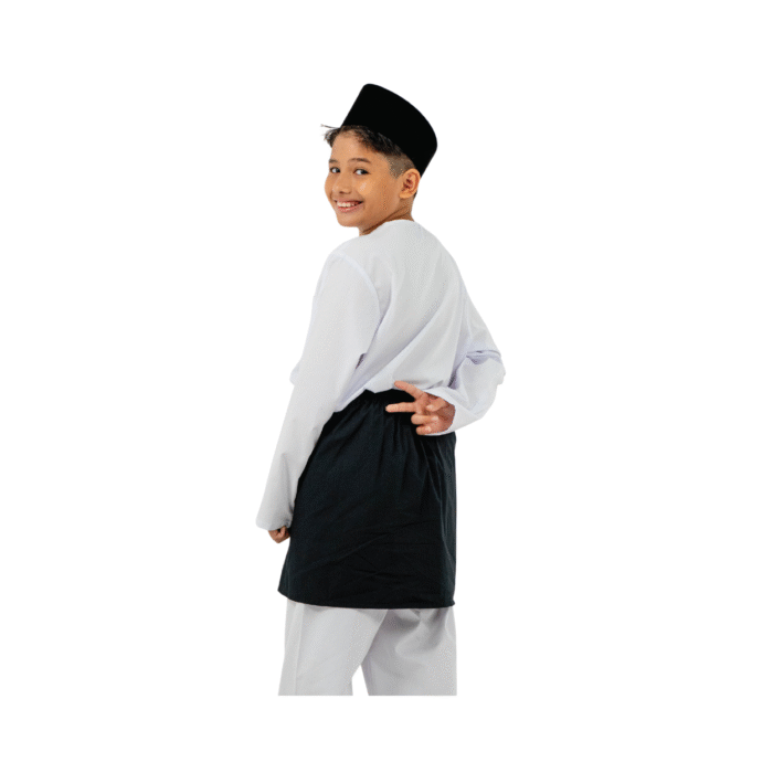 Set Baju Melayu Cotton White (Teluk Belanga) - Image 4
