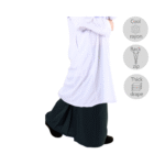 Rayon Viscose Black Kain Susun Belakang/ Kain Kipas