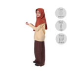 Rayon Viscose Brown Kain Susun Belakang/ Kain Kipas