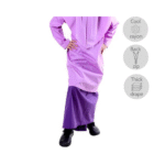 Rayon Viscose Purple Kain Susun Belakang/ Kain Kipas