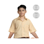 Cotton Brown Short Sleeve Shirt