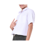 Cotton White Short Sleeve Shirt - Image 6