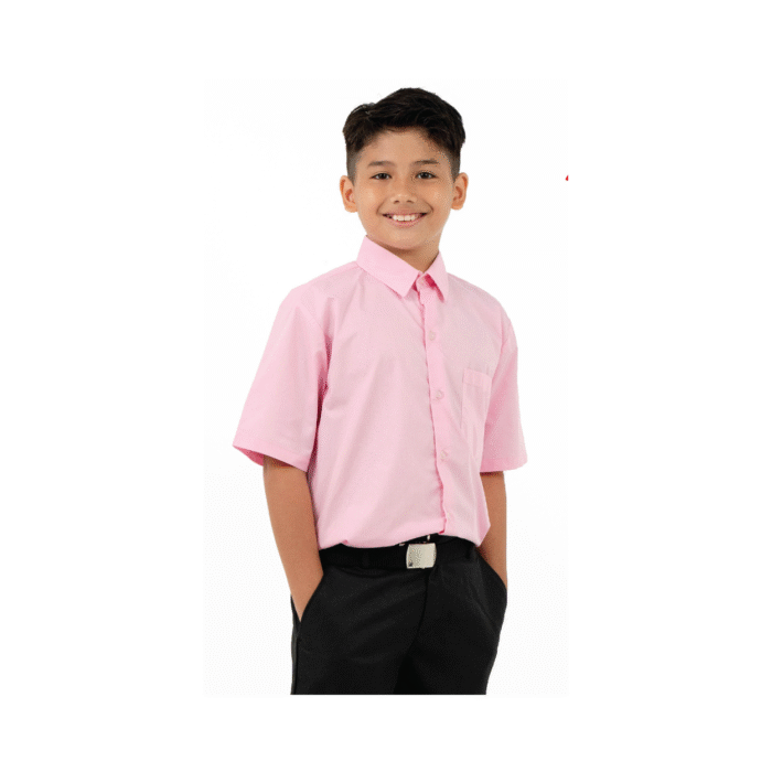 Cotton Pink Short Sleeve Shirt - Image 2