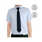 Wool Peach White Short Sleeve Shirt