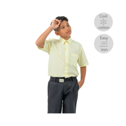 Cotton Yellow Short Sleeve Shirt