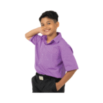 Cotton Purple Short Sleeve Shirt - Image 4