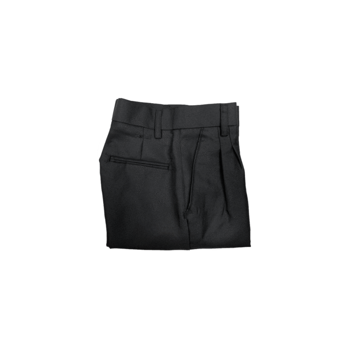 Microfiber Black Long Pants (Pleated) - Image 2