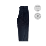 Microfiber Black Long Pants (Pleated)