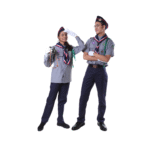 Front Pocket Navy Blue Long Pants / Scout Pants (Non-pleated) - Image 2