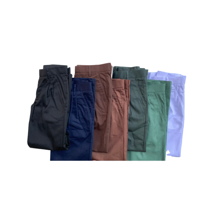 Cotton Dark Brown Long Pants (Pleated) - Image 2