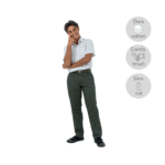 Seluar Panjang Slim Cut Olive Green (Tidak berlipat)