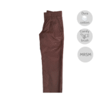 Cotton Dark Brown Long Pants (Pleated)