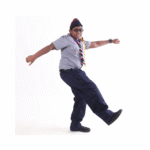 Elastic Navy Blue Long Pants (Pleated) - Image 3