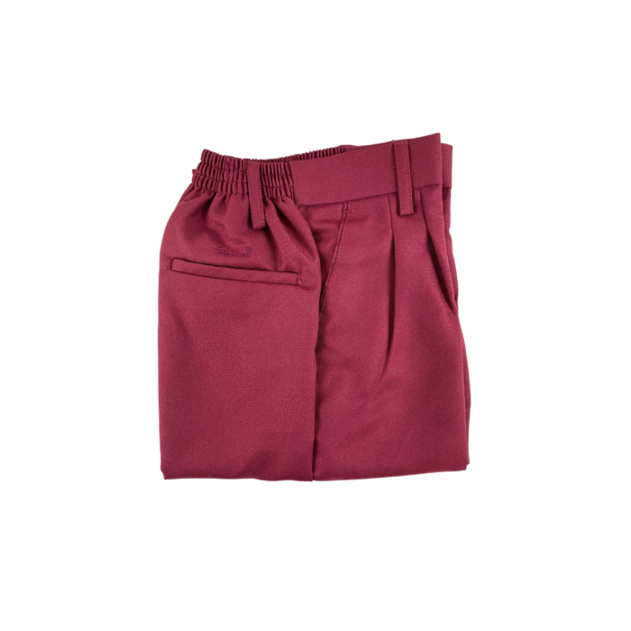 Elastic Maroon Long Pants (Pleated) - Image 2