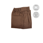 Elastic Brown Long Pants (Pleated)
