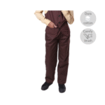 Elastic Dark Brown Long Pants (Pleated)