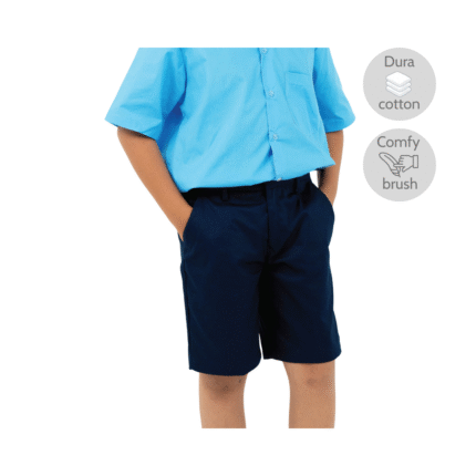Elastic Navy Blue Short Pants
