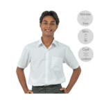 Cotton Slim Cut White Short Sleeve Shirt