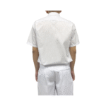 Cotton Asian Cut White Short Sleeve Shirt - Image 3