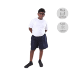 Cotton Short Sleeve Round Neck White T-Shirt