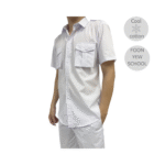 Foon Yew White Short Sleeve Shirt (No-button)
