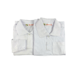 Cotton Long Sleeve White T-Shirt With Collar - Image 3