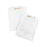 Cotton Short Sleeve Round Neck White T-Shirt - Image 3