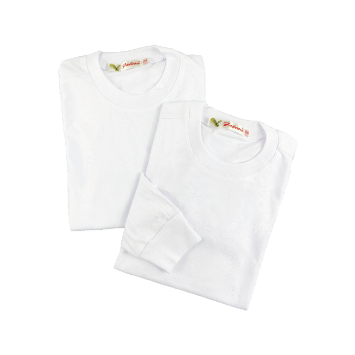 Cotton Short Sleeve Round Neck White T-Shirt - Image 3