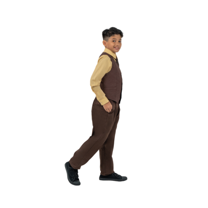 Primary School Smart Cut Brown Vest - Image 2