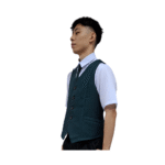 Secondary School Smart Cut Dark Green Vest - Image 2