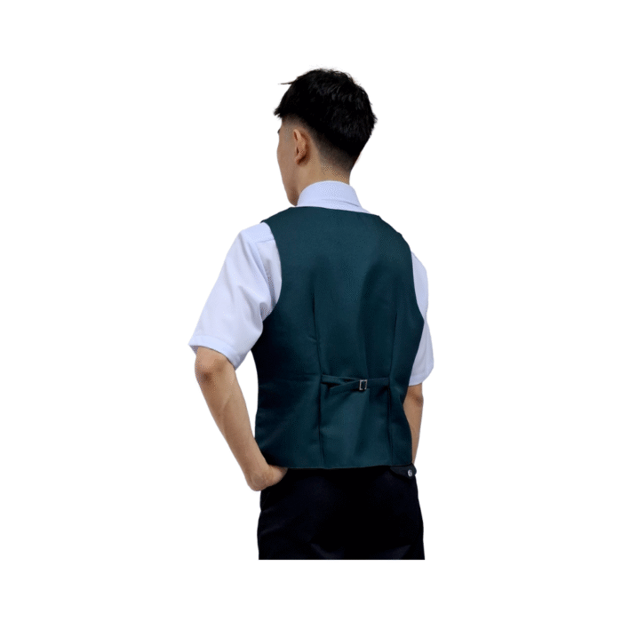 Secondary School Smart Cut Dark Green Vest - Image 3