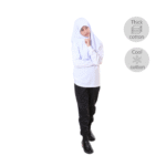 Cotton Long Sleeve White T-Shirt With Collar